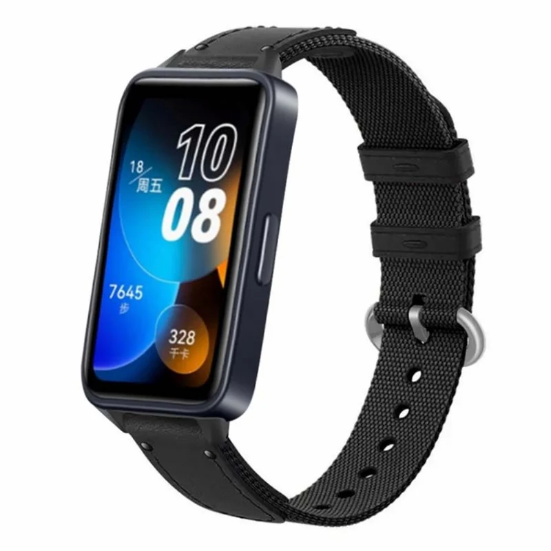 Huawei Band 8 Replacement Watch Band Quick Release Canvas Watch Strap with Alloy Buckle
