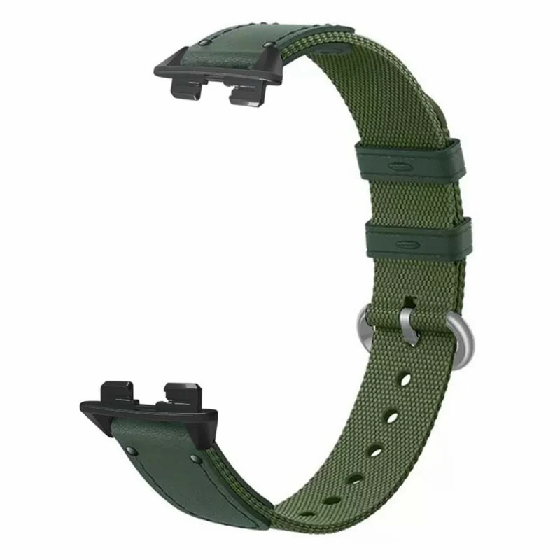 Huawei Band 8 Replacement Watch Band Quick Release Canvas Watch Strap with Alloy Buckle