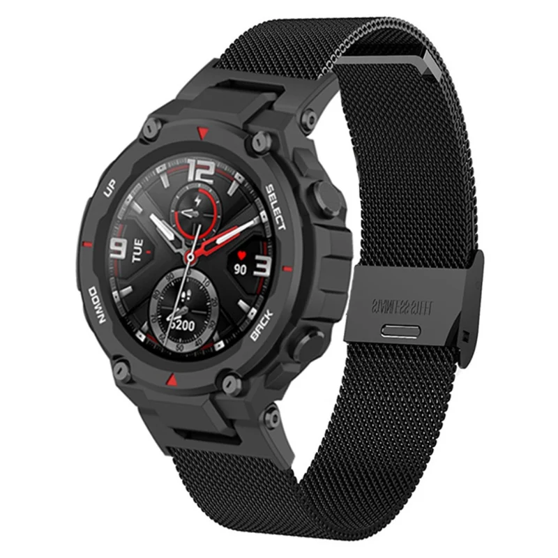 Huami Amazfit T-Rex / T-Rex Pro Metal Milanese Watch Strap Quick Release Watch Band with Buckle