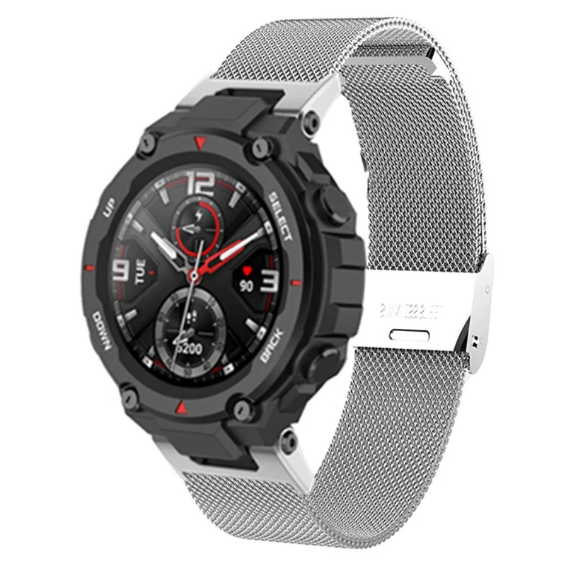 Huami Amazfit T-Rex / T-Rex Pro Metal Milanese Watch Strap Quick Release Watch Band with Buckle