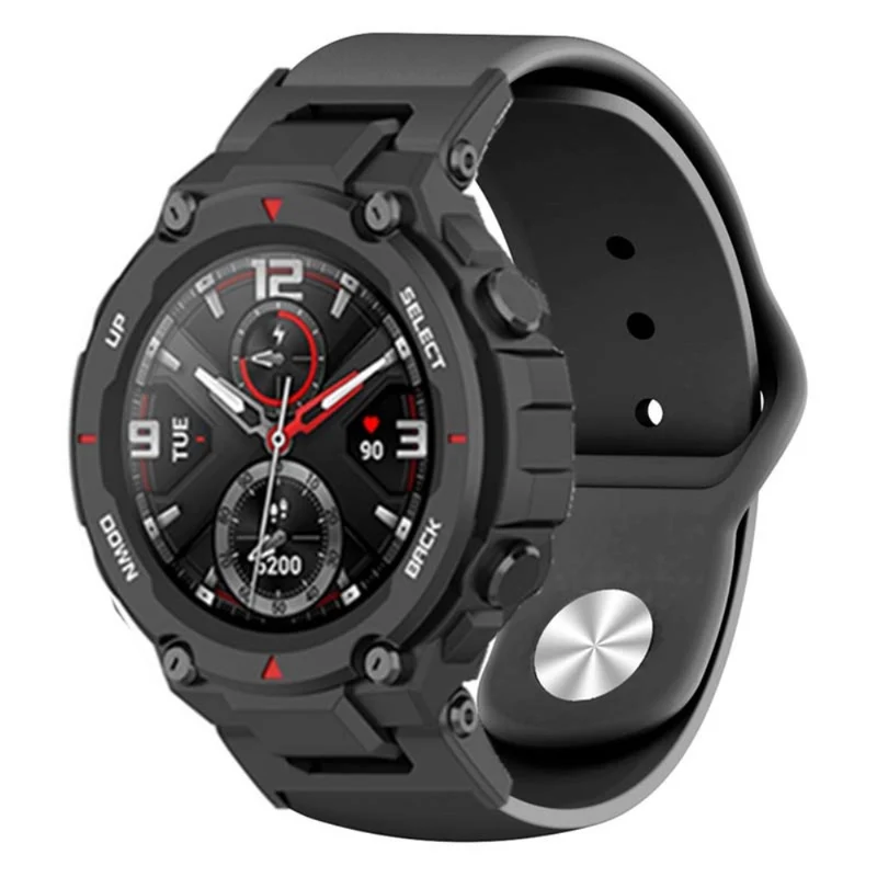 Huami Amazfit T-Rex / T-Rex Pro Silicone Watch Strap Alloy Buckle Replacement Watch Band