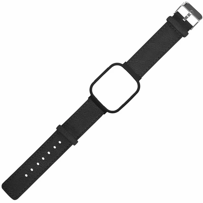 Vegan Leather Watch Band for Redmi Band 3 Replacement Wrist Strap with Watch Case