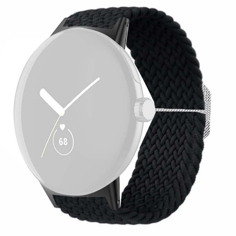 Braided Elastic Watch Band Google Pixel Watch / Watch 2 Replacement Adjustable Wrist Strap - Rainbow
