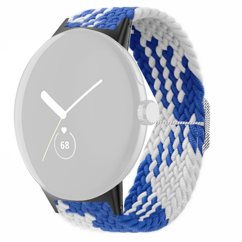 Braided Elastic Watch Band Google Pixel Watch / Watch 2 Replacement Adjustable Wrist Strap - Rainbow