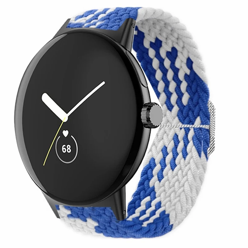 Braided Elastic Watch Band Google Pixel Watch / Watch 2 Replacement Adjustable Wrist Strap - Rainbow