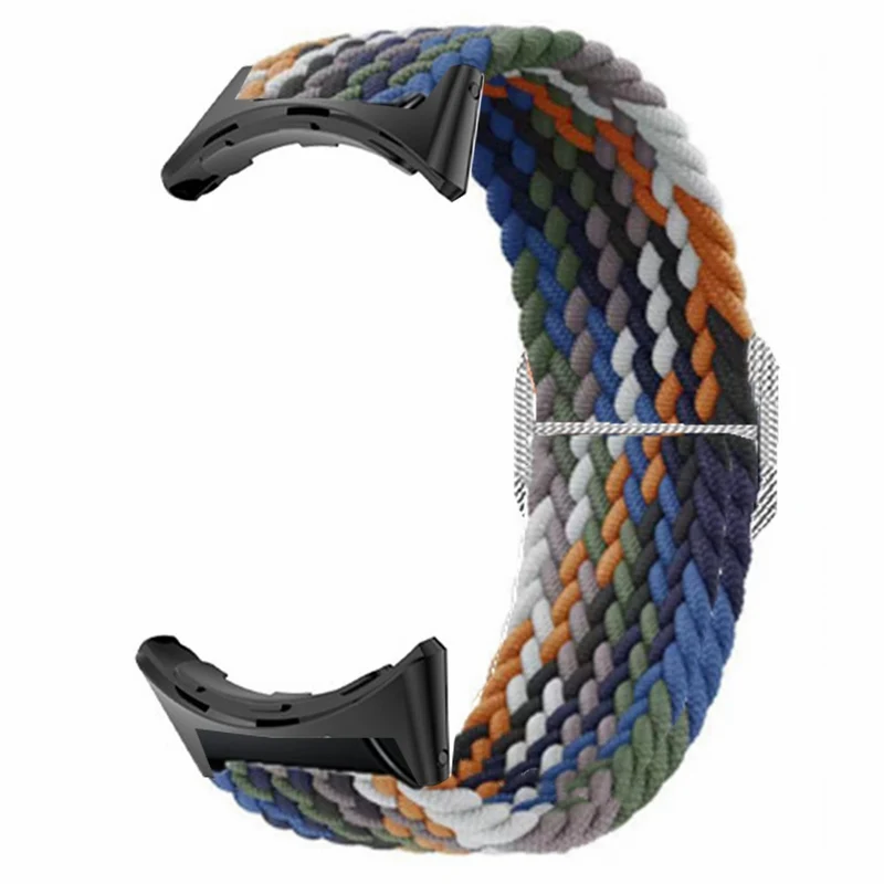 Braided Elastic Watch Band Google Pixel Watch / Watch 2 Replacement Adjustable Wrist Strap - Rainbow