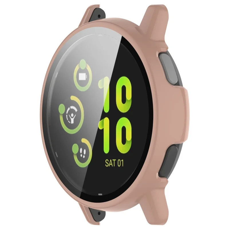 Garmin Vivoactive / Garmin Active 5 Hard Bump Resistant Bumper Case with Tempered Glass Screen Protector Watch Case Cover