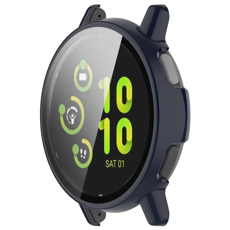 Garmin Vivoactive / Garmin Active 5 Hard Bump Resistant Bumper Case with Tempered Glass Screen Protector Watch Case Cover