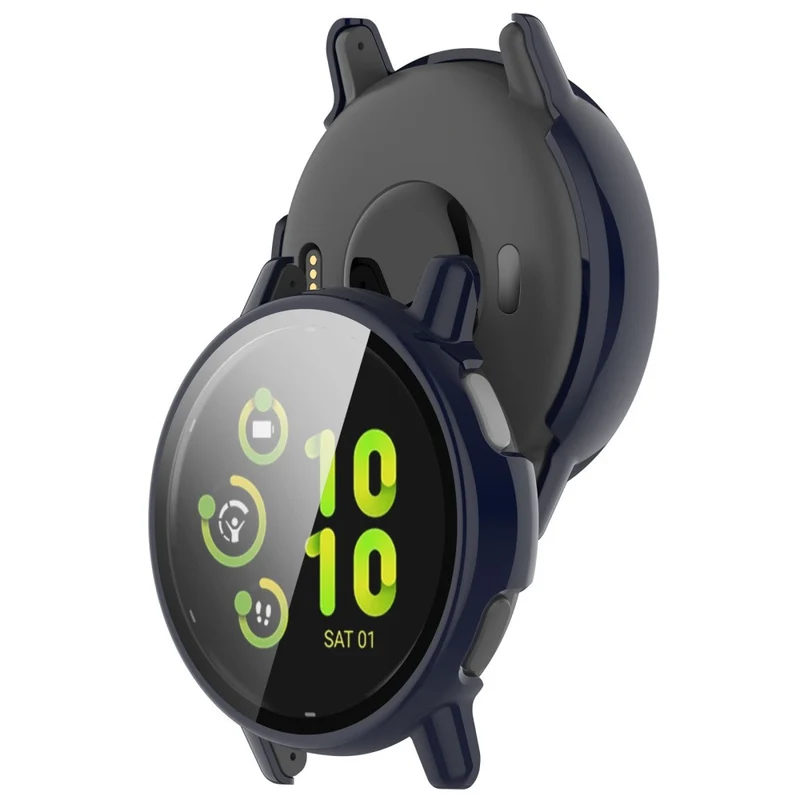 Garmin Vivoactive / Garmin Active 5 Hard Bump Resistant Bumper Case with Tempered Glass Screen Protector Watch Case Cover