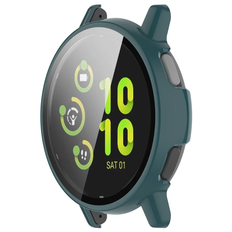 Garmin Vivoactive / Garmin Active 5 Hard Bump Resistant Bumper Case with Tempered Glass Screen Protector Watch Case Cover