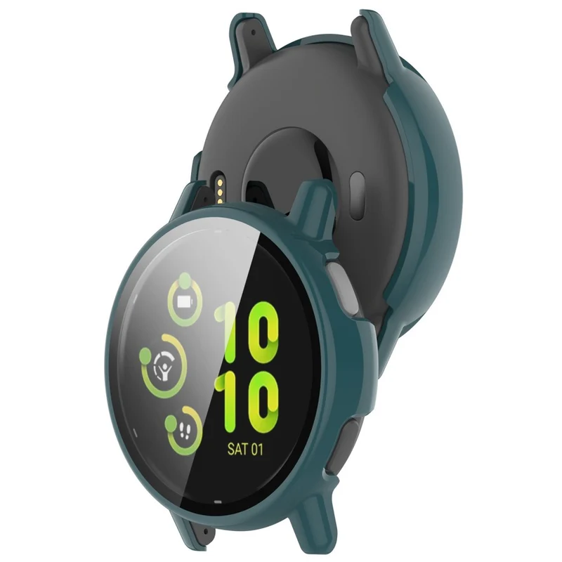 Garmin Vivoactive / Garmin Active 5 Hard Bump Resistant Bumper Case with Tempered Glass Screen Protector Watch Case Cover