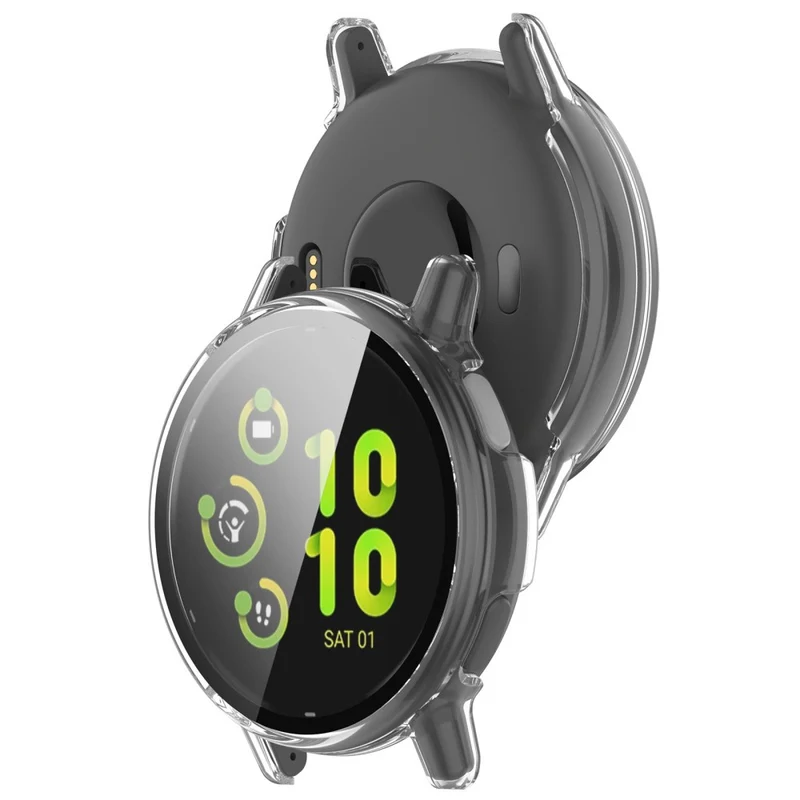 Garmin Vivoactive / Garmin Active 5 Hard Bump Resistant Bumper Case with Tempered Glass Screen Protector Watch Case Cover