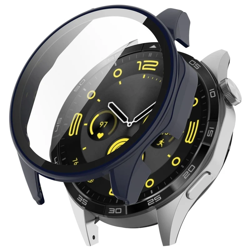 Huawei Watch GT 4 46mm Case Full Protective Hard Bump Resistant Cover with Tempered Glass Screen Protector