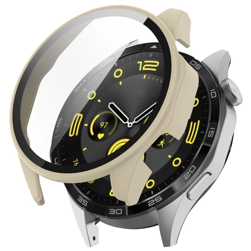 Huawei Watch GT 4 46mm Case Full Protective Hard Bump Resistant Cover with Tempered Glass Screen Protector