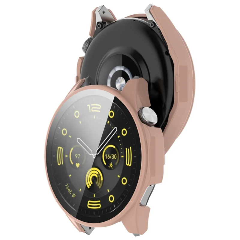 Huawei Watch GT 4 46mm Case Full Protective Hard Bump Resistant Cover with Tempered Glass Screen Protector