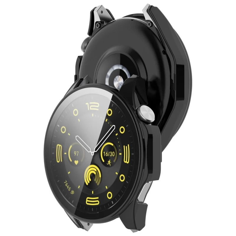 Huawei Watch GT 4 46mm Case Full Protective Hard Bump Resistant Cover with Tempered Glass Screen Protector