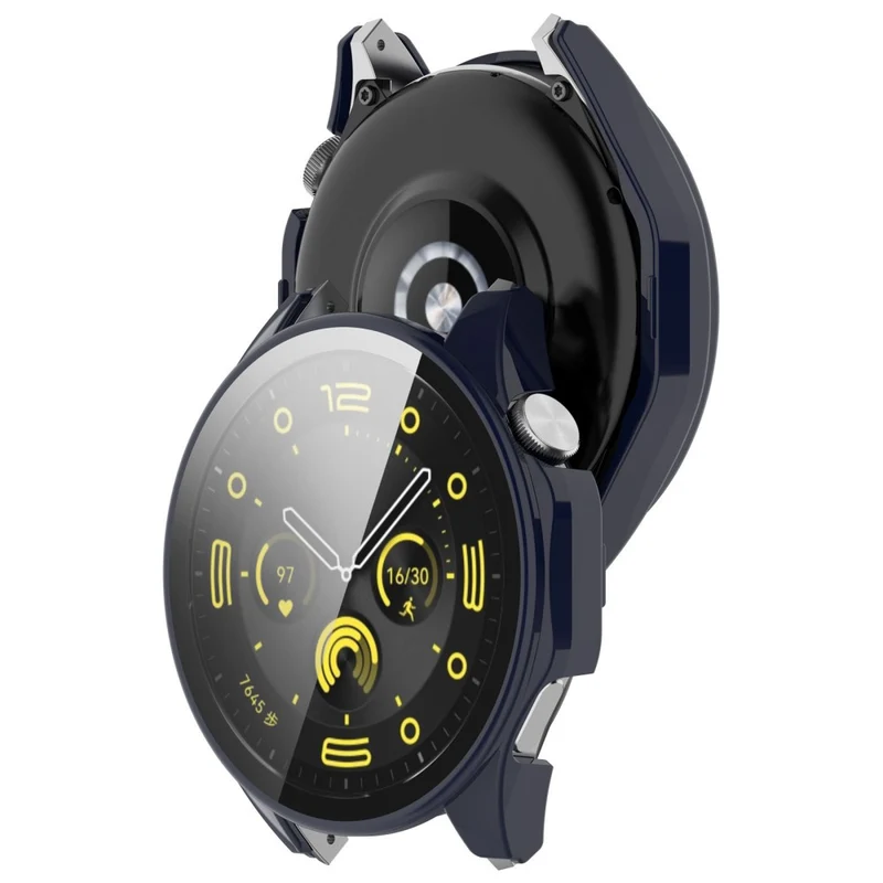 Huawei Watch GT 4 46mm Case Full Protective Hard Bump Resistant Cover with Tempered Glass Screen Protector