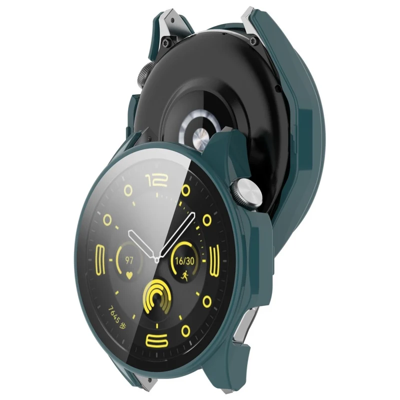 Huawei Watch GT 4 46mm Case Full Protective Hard Bump Resistant Cover with Tempered Glass Screen Protector