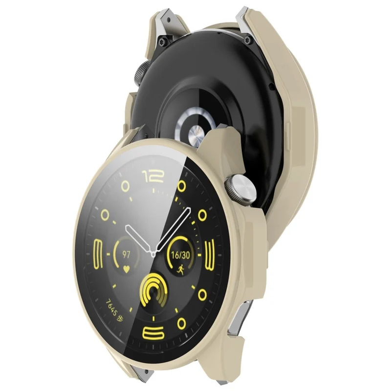 Huawei Watch GT 4 46mm Case Full Protective Hard Bump Resistant Cover with Tempered Glass Screen Protector