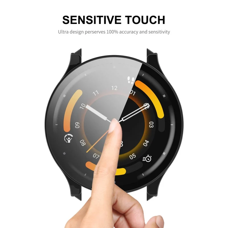 ENKAY Hat Prince Garmin Venu 3S Bump Resistant Watch Case Full Protective Cover with HD Tempered Glass Film