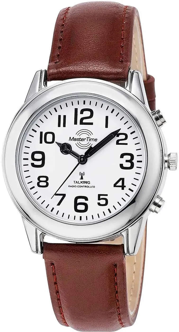 Master Time Talking MTGA-10806-12L Herrenuhr • Funksteuerung • Sprechende Uhrzeit