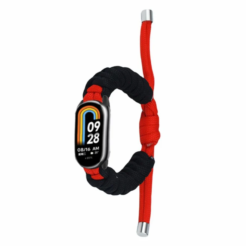 Xiaomi Smart Band 8 / Smart Band 8 NFC Watch Band Contrast Color Braided Rope Bracelet - Sapphire+Orange