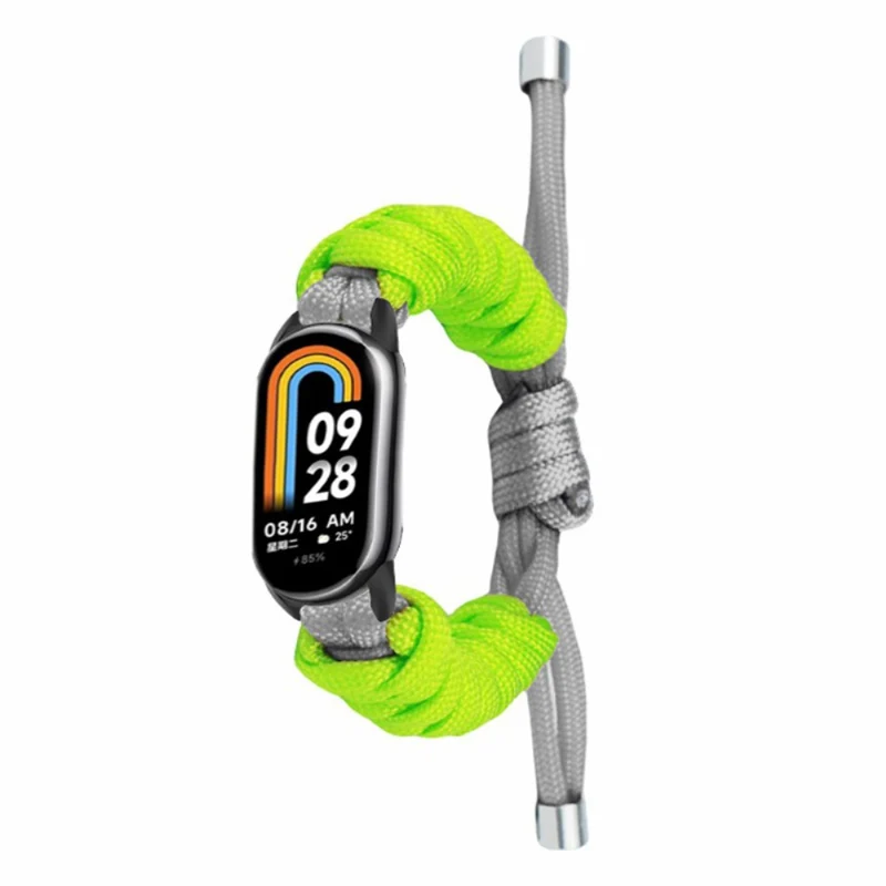 Xiaomi Smart Band 8 / Smart Band 8 NFC Watch Band Contrast Color Braided Rope Bracelet - Sapphire+Orange
