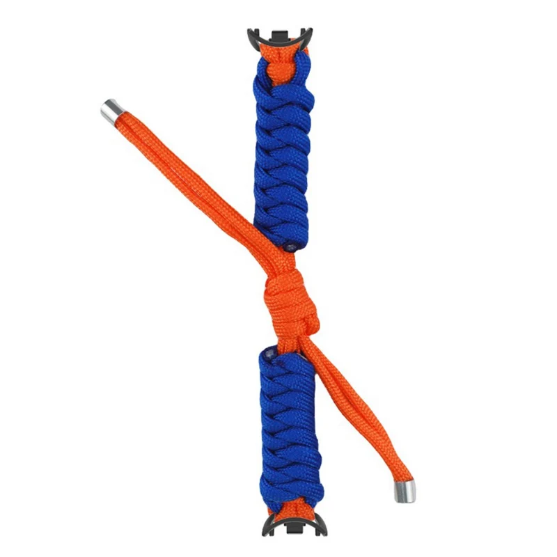 Xiaomi Smart Band 8 / Smart Band 8 NFC Watch Band Contrast Color Braided Rope Bracelet - Sapphire+Orange