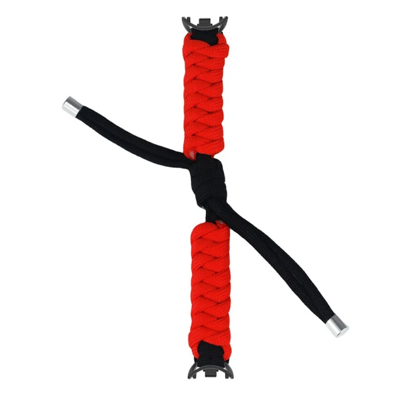 Xiaomi Smart Band 8 / Smart Band 8 NFC Watch Band Contrast Color Braided Rope Bracelet - Sapphire+Orange