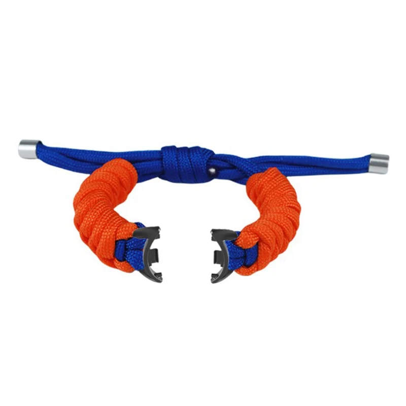 Xiaomi Smart Band 8 / Smart Band 8 NFC Watch Band Contrast Color Braided Rope Bracelet - Sapphire+Orange