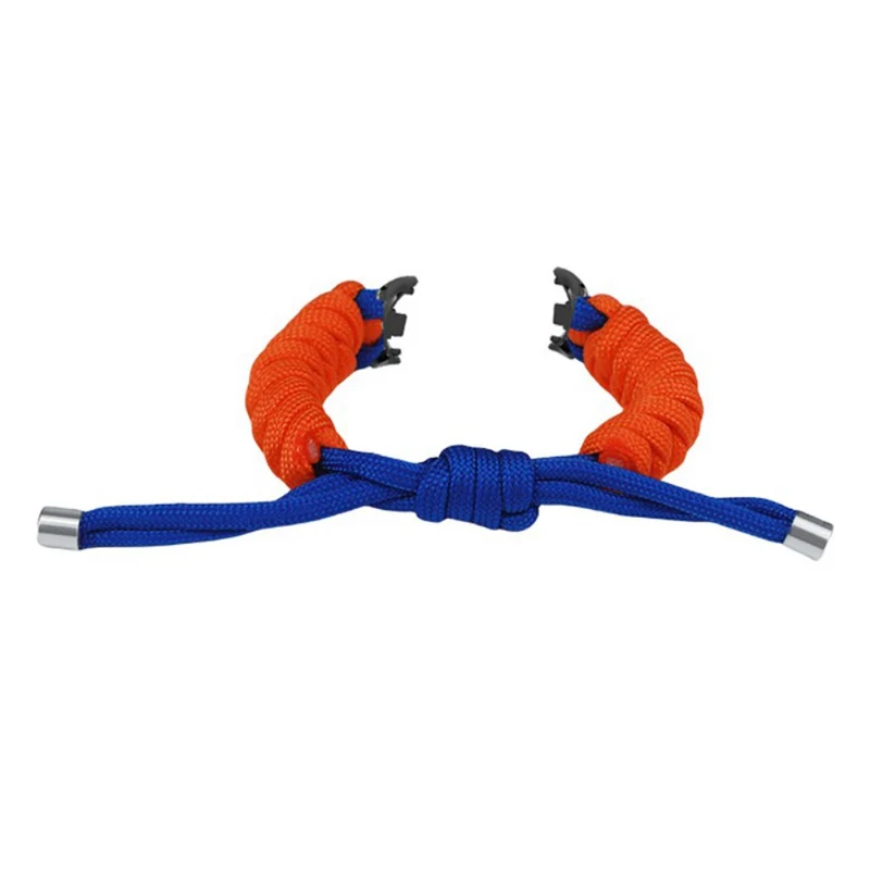 Xiaomi Smart Band 8 / Smart Band 8 NFC Watch Band Contrast Color Braided Rope Bracelet - Sapphire+Orange