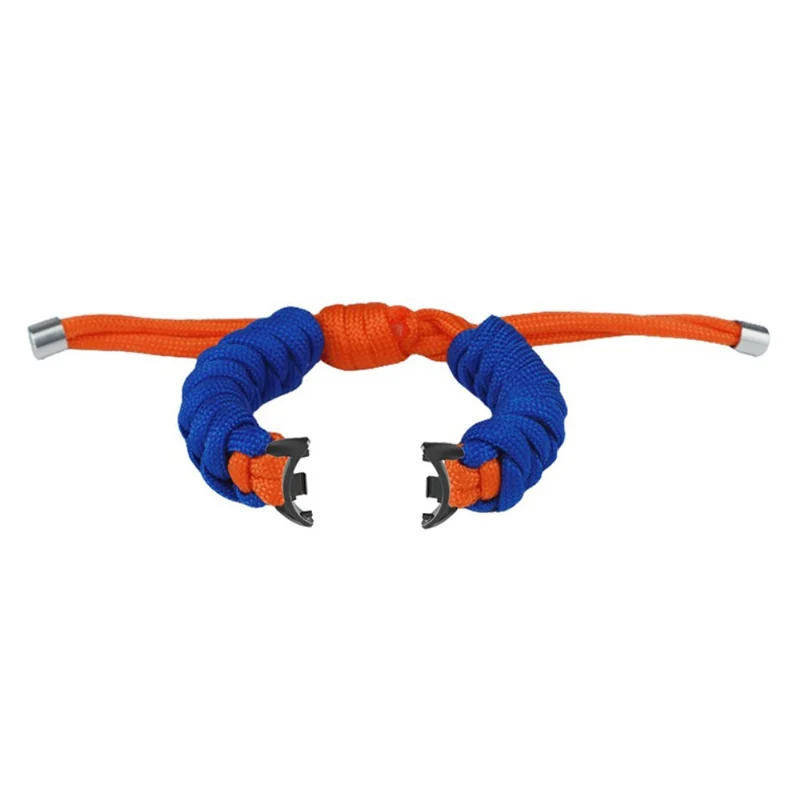Xiaomi Smart Band 8 / Smart Band 8 NFC Watch Band Contrast Color Braided Rope Bracelet - Sapphire+Orange