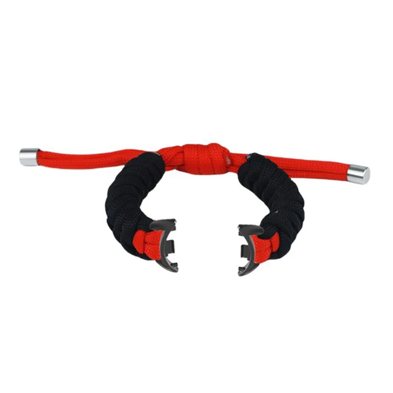 Xiaomi Smart Band 8 / Smart Band 8 NFC Watch Band Contrast Color Braided Rope Bracelet - Sapphire+Orange