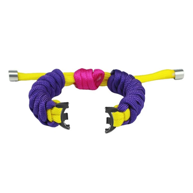 Xiaomi Smart Band 8 / Smart Band 8 NFC Watch Band Contrast Color Braided Rope Bracelet - Sapphire+Orange