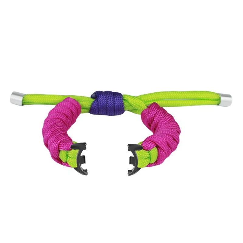Xiaomi Smart Band 8 / Smart Band 8 NFC Watch Band Contrast Color Braided Rope Bracelet - Sapphire+Orange