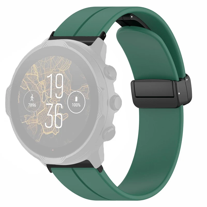 Suunto Spartan Sport Wrist HR Baro / Suunto 7 Silicone Wrist Strap 24mm Watch Band (Thick Spring Bar)