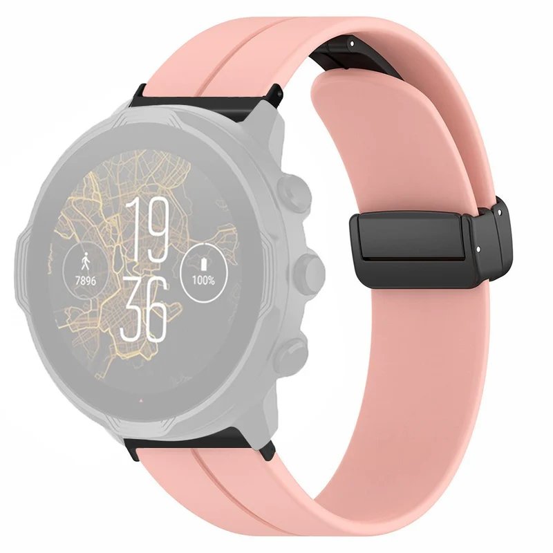 Suunto Spartan Sport Wrist HR Baro / Suunto 7 Silicone Wrist Strap 24mm Watch Band (Thick Spring Bar)