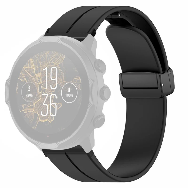 Suunto Spartan Sport Wrist HR Baro / Suunto 7 Silicone Wrist Strap 24mm Watch Band (Thick Spring Bar)