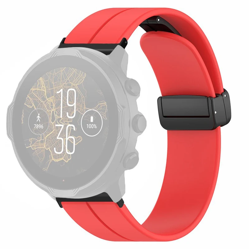 Suunto Spartan Sport Wrist HR Baro / Suunto 7 Silicone Wrist Strap 24mm Watch Band (Thick Spring Bar)