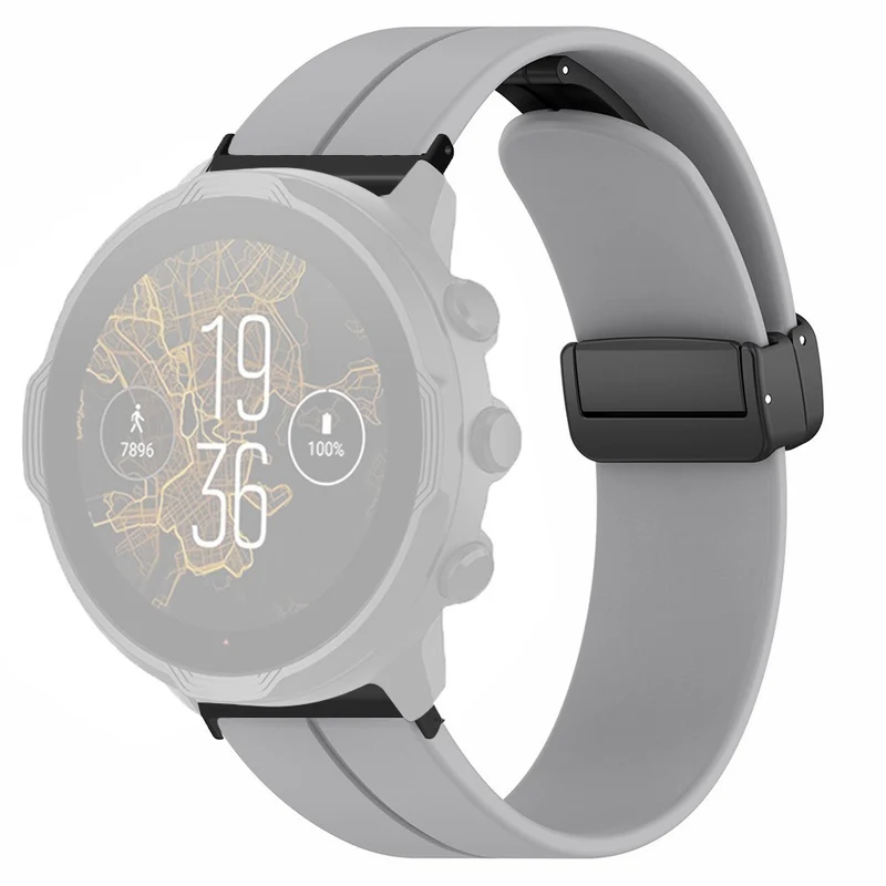 Suunto Spartan Sport Wrist HR Baro / Suunto 7 Silicone Wrist Strap 24mm Watch Band (Thick Spring Bar)