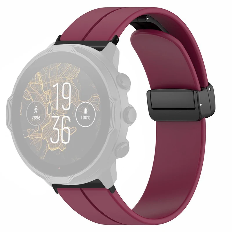 Suunto Spartan Sport Wrist HR Baro / Suunto 7 Silicone Wrist Strap 24mm Watch Band (Thick Spring Bar)