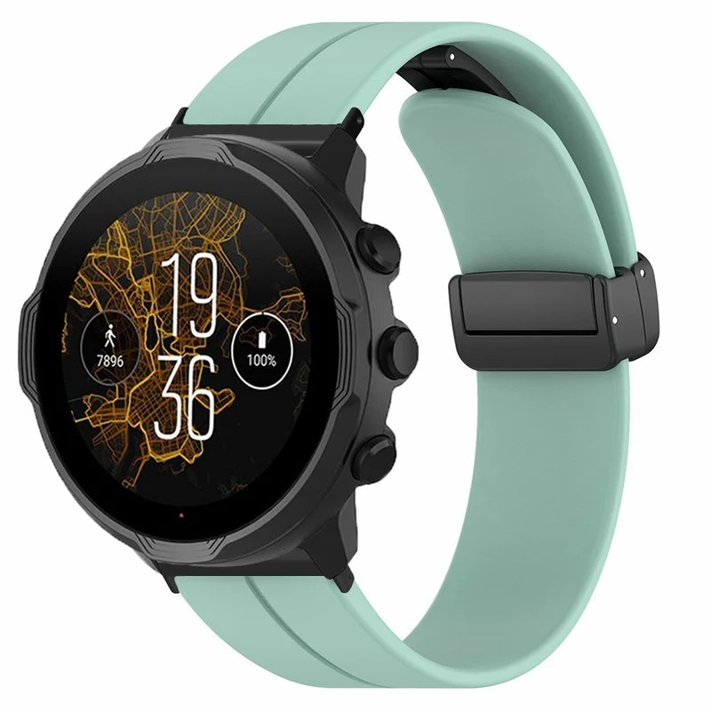 Suunto Spartan Sport Wrist HR Baro / Suunto 7 Silicone Wrist Strap 24mm Watch Band (Thick Spring Bar)