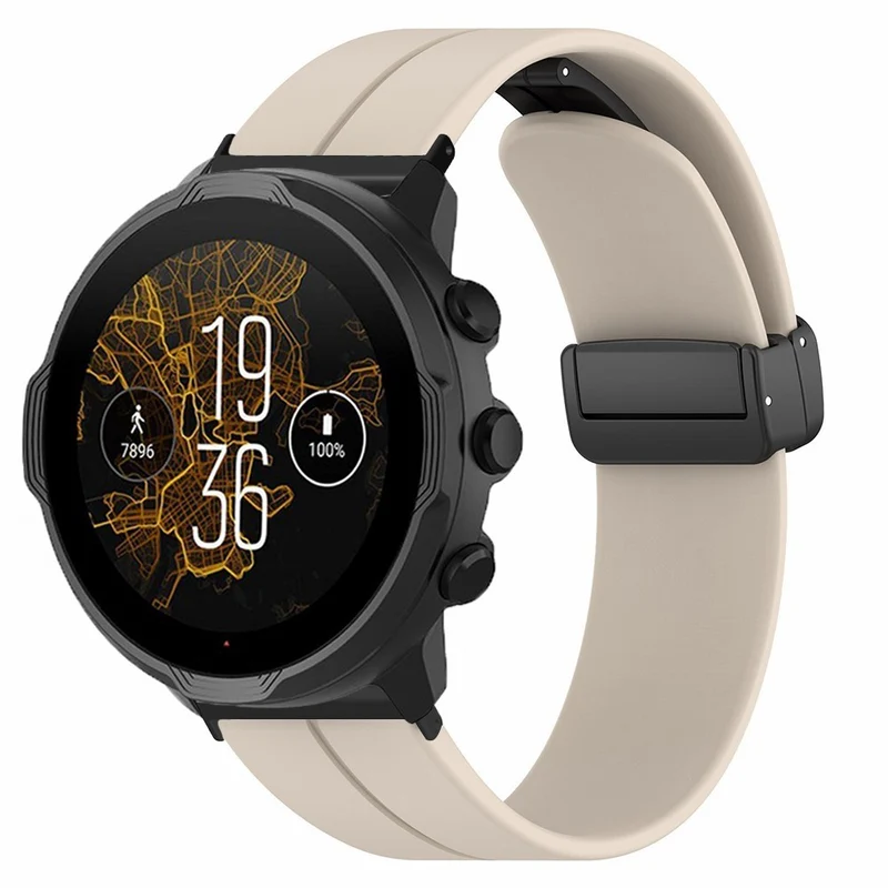 Suunto Spartan Sport Wrist HR Baro / Suunto 7 Silicone Wrist Strap 24mm Watch Band (Thick Spring Bar)