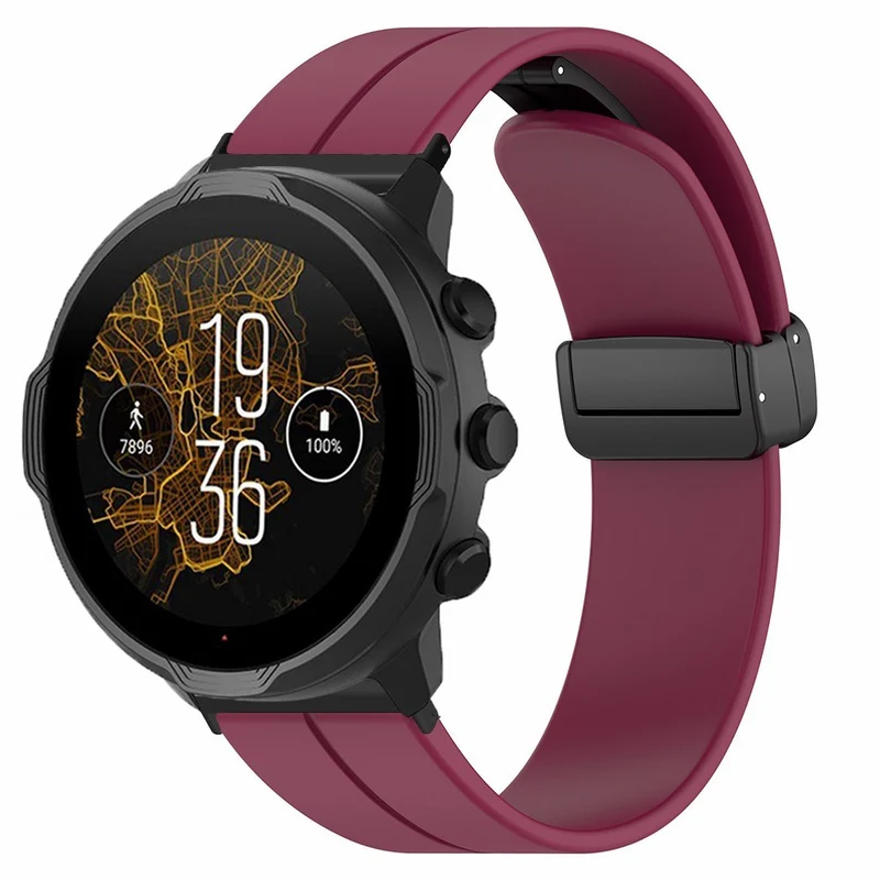 Suunto Spartan Sport Wrist HR Baro / Suunto 7 Silicone Wrist Strap 24mm Watch Band (Thick Spring Bar)
