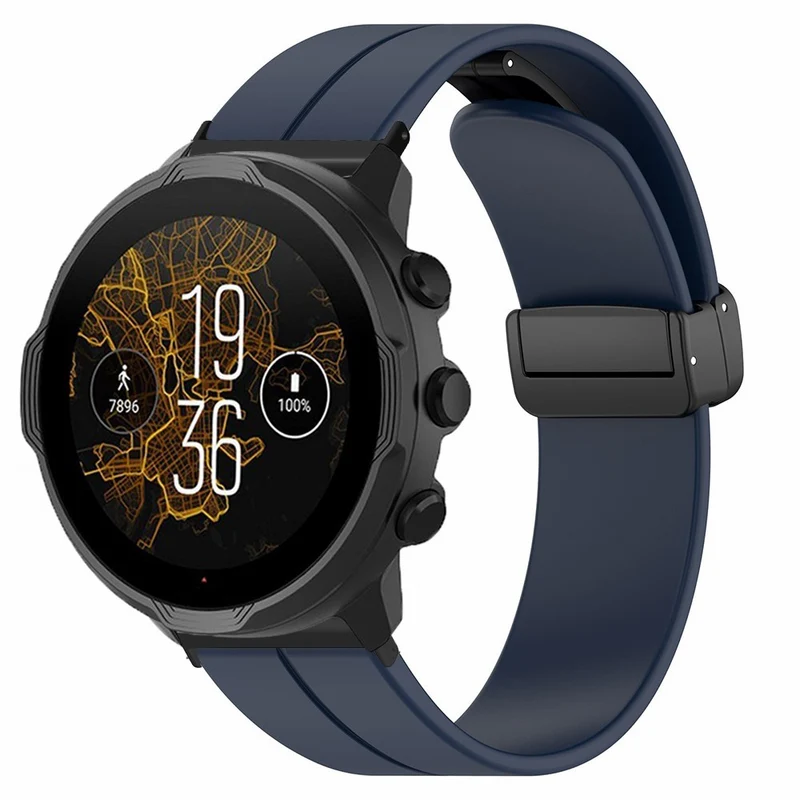 Suunto Spartan Sport Wrist HR Baro / Suunto 7 Silicone Wrist Strap 24mm Watch Band (Thick Spring Bar)