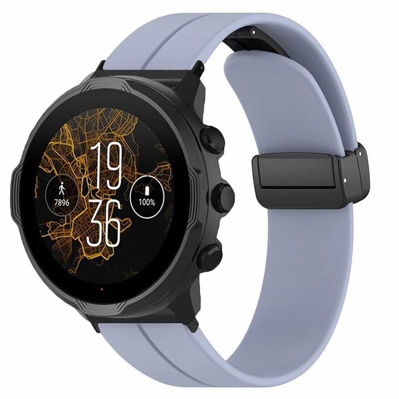Suunto Spartan Sport Wrist HR Baro / Suunto 7 Silicone Wrist Strap 24mm Watch Band (Thick Spring Bar)