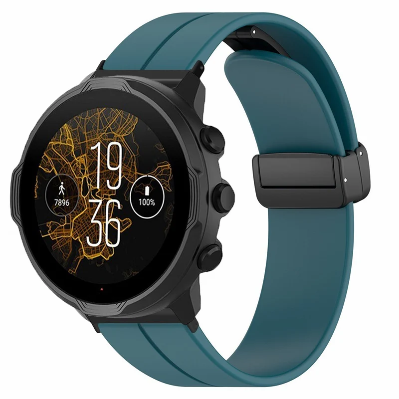 Suunto Spartan Sport Wrist HR Baro / Suunto 7 Silicone Wrist Strap 24mm Watch Band (Thick Spring Bar)