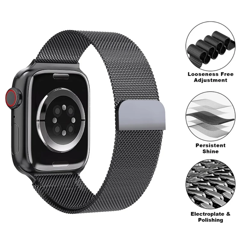 KALEBOL KLB-ML-001 Apple Watch Series 41mm / 40mm / 38mm Milanese Metal Watch Band