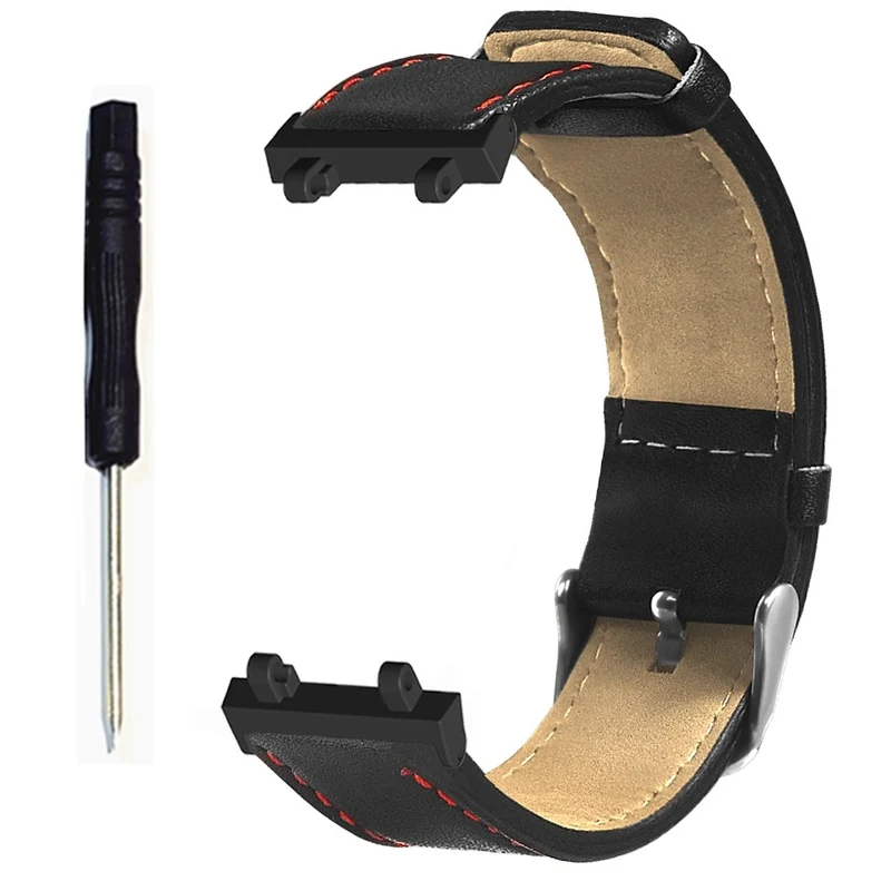 Huami Amazfit T-Rex 2 Watch Strap Stitching Lines Genuine Cow Leather Band Replacement