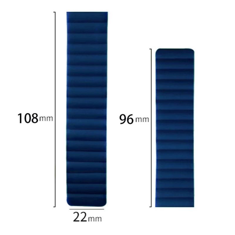 Huami Amazfit GTS 4 / 3 / 2 / 1 / mini Magnetic Watch Band Universal 22mm Silicone Straps - Black+Orange